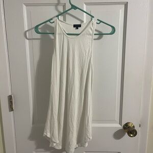 White Halter Sleeveless Mini Sundress